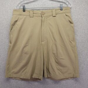 Under Armour Shorts Mens 32 Performance Golf Chino Stretch Flat Front Tan Khaki